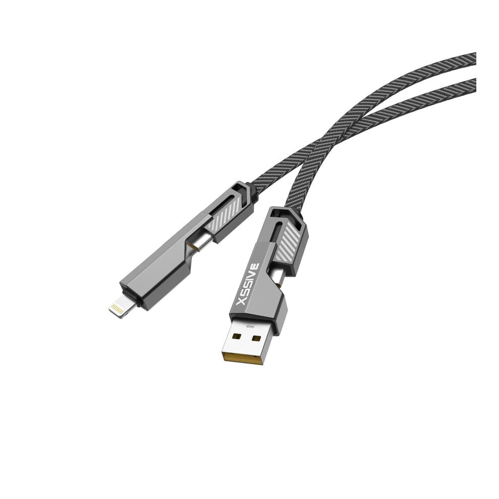 Xssive 4-in-1 Charging Cable 1m (USB-A/USB-C to USB-C/Lightning)