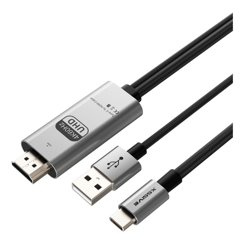 Xssive USB-C to HDMI Cable with USB Power
