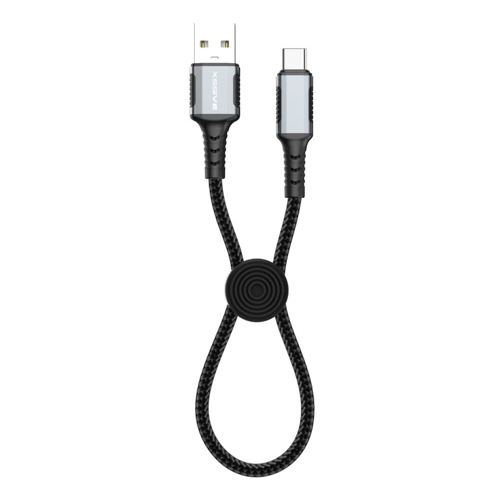 Xssive 18W USB-A to USB-C Braided Cable 30cm Black