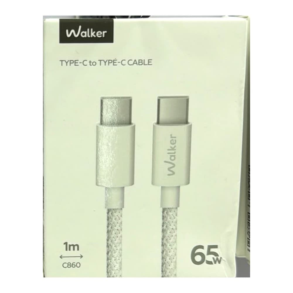 Walker 65W USB-C to USB-C Cable 1m White